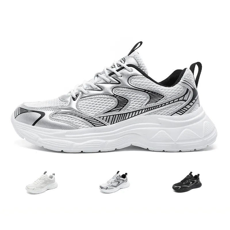 Chaussures de sport blanches décontractées pour hommes, chaussures de course, baskets décontractées personnalisées de créateur pour hommes, chaussures de marche