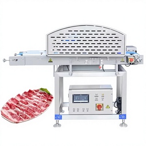 เครื่องหั่นเนื้อสดเชิงพาณิชย์รุ่นใหม่ ขนาด 380 มม. สายพานตาข่าย ได้มาตรฐาน FDA อัตโนมัติ ปรับความสูงได้ 1000-50 มม. สำหรับการผลิตแบบต่อเนื่อง - Product Image 1