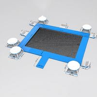 Plate-forme de tennis de sport aquatique de terrain de pickleball d'île flottante gonflable pour des équipements d'amusement de jet ski et de natation