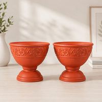 Vente en gros de pots de fleurs en PP durables, légers, de forme irrégulière, de style japonais et chinois, pour l'extérieur, avec trou de drainage