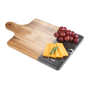 Décoration d'intérieur luxe marbre noir acacia planche à découper plateau <span class=keywords><strong>de</strong></span> service assiettes <span class=keywords><strong>de</strong></span> cuisine accessoires cadeau napperon charcuterie - Product Image 3