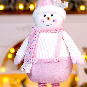 ตุ๊กตาคริสต์มาสสีชมพูขนาดใหญ่ ตุ๊กตาซานตาคลอส ตุ๊กตาหิมะ ตุ๊กตาเรนเดียร์ ของเล่นตกแต่งคริสต์มาสแบบยืดหดได้ - Product Image 4