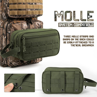 Sports de plein air pour hommes tactique pour trousse de toilette écologique Polyester fermeture éclair outil d'hygiène pour voyage petite douche articles de toilette