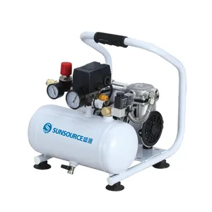 Taşınabilir sessiz 220v 1/4 hp mini hava kompresörü 5L yağsız hava kompresörü