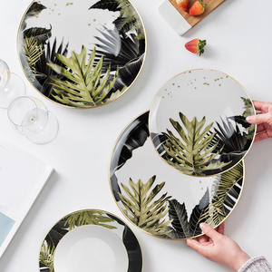 Vente en gros d'usine de nouveau design d'assiette moderne en céramique assiette de charge blanche ensembles de vaisselle en porcelaine - Product Image 1