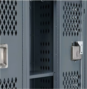 ארונות מתכת עובדי ארון אחסון 1 דלתות פלדה אמריקאי סִגְנוֹן ארון בגדים למשרד בית ספר לחדר כושר - Product Image 3