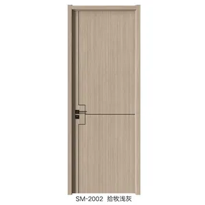 Porte de chambre intérieure en PVC WPC personnalisée de haute qualité Portes étanches pour l'intérieur des maisons