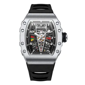 Sapphire case for business customization waterproof fully automatic platinum mechanical illuminated men's fashionable watch