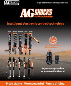 Nouvel ensemble d'amortisseurs à compression électronique et rebond réglable pour Land Rover Discovery 4, amortisseurs à gaz, Agshocks, noir et orange - Product Image 6