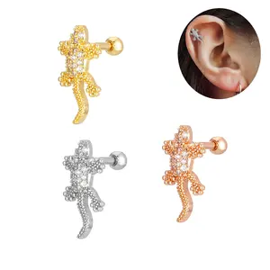 Helix Piercing Gecko Tragus Ear Piercing Barbell Jewelry