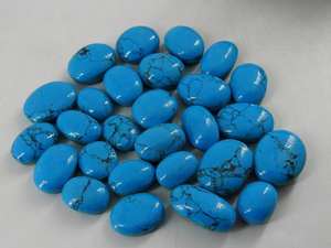 Turquesa Azul Pulido Liso Hecho a Mano Cabujón Suelto Sintético Creado en Laboratorio Corte Ovalado Certificado por Terceros para Fabricación de Joyas - Product Image 2