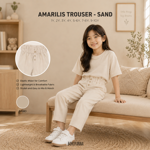 Pantalon Amarilis doux en coton naturel, offrant un ajustement confortable, une respirabilité optimale et un style élégant pour le quotidien. - Product Image 1
