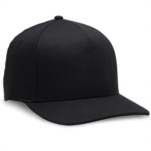 Casquette de baseball noire à 6 panneaux, réglable, à visière plate, style hip-hop, pour le sport et les activités de plein air, en vente - Product Image 1