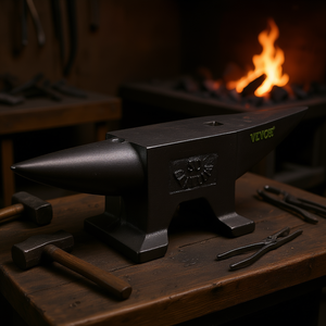 Yunque de acero fundido Vevor de 110 lb (50 kg) para forja, con base estable y alta dureza, de grado industrial. - Product Image 2