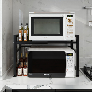 Étagère multifonction à 2 niveaux pour four à micro-ondes, étagère au-dessus du four à micro-ondes - Product Image 4