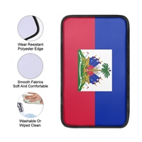 Coussin antidérapant fin et élégant pour accoudoir de voiture, imprimé drapeau haïtien, pour soulager la fatigue des bras pendant la conduite