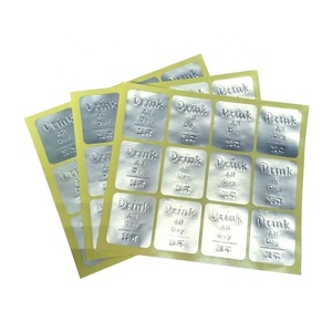 Autocollants d'étiquettes en relief 3D pour enveloppes, dorés/argentés, avec estampage à chaud métallique, pour emballage - Product Image 1