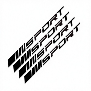 Fashion 4pc Letter <b>Car</b> Stickers Wheels Rims Sport Racing <b>Decal</b> PVC Removable Adhesive Tape Accessories for SUV - Product Image 3