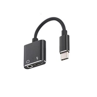Cable Adaptador 2 en 1 tipo C de 3,5mm, adaptador de conector de auriculares de Audio de carga rápida para teléfonos móviles, condición nueva