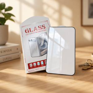 Protection d'écran en verre trempé HD Crystal Clear pour <span class=keywords><strong>iPhone</strong></span> Duo, bord noir, couverture intégrale, anti-traces de doigts, film en verre pliable - Product Image 1