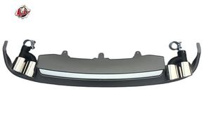 Nouveau diffuseur de pare-chocs arrière de style Audi A6 C7 S6 2012-2015, avec embouts d'échappement quadruples, en PP ABS noir brillant, fixation par boulons, amélioration - Product Image 2