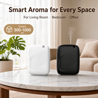 Diffuseur de parfum intelligent 400 ml avec application Bluetooth, 5 modes de fonctionnement, minuterie, programmation hebdomadaire pour espaces commerciaux jusqu'à 1000 m³, écran LCD
