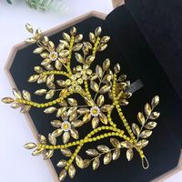 Nouvel accessoire de mariage en cristal, bijoux de mariée personnalisés, strass, applique 3D en fil métallique pour robe à coudre