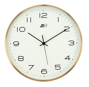 Decorative Quartz Metal Frame Gold Wall <b>Clock</b> with Custom Printing Face - Product Image 3