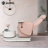 Fauteuil de pédicure électrique de luxe au design original, réglable, avec fonction de massage et spa pour les pieds, en forme de lune