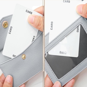 Factory Office Badge <b>Holder</b> High Quality Genuine Leather Credit <b>ID</b> Card <b>Holder</b> with Stretch Neck Lanyard and Pen Clip - Product Image 4