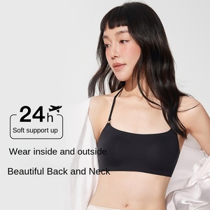 Soutien-gorge push-up pour femme, style collier, pour petites poitrines, sexy, dos élégant, bretelles fines, sans couture, invisible, dos nu - Product Image 3