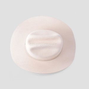 卸売 カスタム ファッション ユニセックス 西オーストラリア産 ウール ピンク フェルト カウボーイハット - Product Image 2