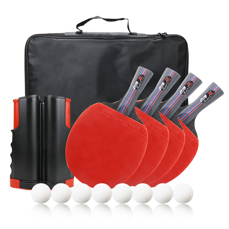Профессиональная деревянная ракетка Boli для настольного тенниса, набор ракеток для пинг-понга, 8 мячей и портативная сетка