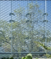 Panneau de façade en maille micro-étirée anodisée or, panneau de mur rideau, feuille filtrante décorative pour la lumière