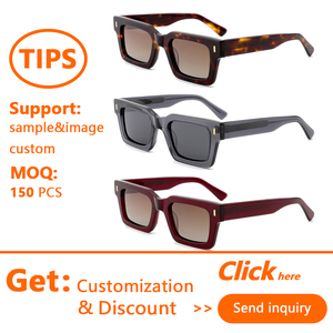 Gafas de Sol de Acetato Personalizadas al por Mayor, de Lujo, Polarizadas, Extra Grandes, Hechas a Mano, Rectangulares, Gruesas, Cuadradas - Product Image 2