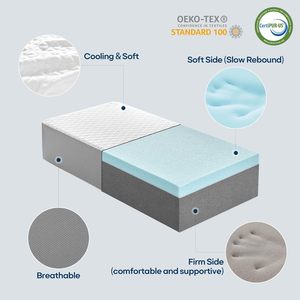 Làm mát Cube gối cho bên tà vẹt, vuông Bộ nhớ bọt bên ngủ gối công ty mềm hai mặt hỗ trợ giảm đau - Product Image 4