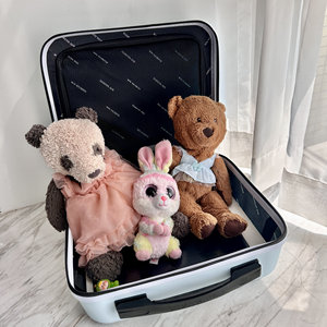 Valise de maquillage portable bleu clair de 14 pouces personnalisée en usine, étui de voyage OEM ODM, <span class=keywords><strong>bagage</strong></span> cabine portable - Product Image 4