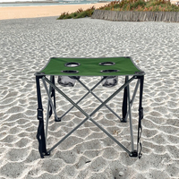 Meubles d'extérieur en acier léger, fabrication directe d'usine Tepu, design moderne, table pliable portable pour la plage et la cour, personnalisable