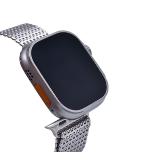 Bracelet de montre en acier inoxydable vintage JAETIUM, motif mosaïque unique, bracelet de remplacement en acier inoxydable pour Apple Watch - Product Image 2