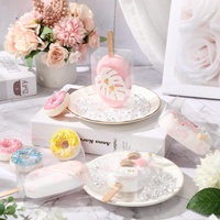 Boîtes à macarons en plastique PET recyclable en stock, boîtes à sucettes glacées carrées transparentes, emballage pour crème glacée, fruits, noix, sushi