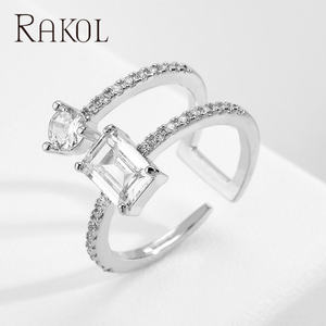 Rakol RP5410 Venta caliente Diseño de doble capa Zirconia Anillo Mujer Joyería - Product Image 2
