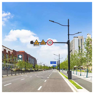 Thông minh cực CCTV Hệ thống an ninh năng lượng mặt trời Máy ảnh 5M 6M 7m cực thành phố rộng giám sát ánh sáng cực - Product Image 5