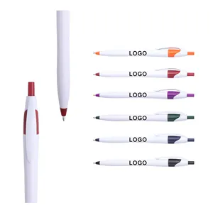 Promotional Very Cheap Orange Click Plastic Hotel Ball Pen With Custom Print Logo For Gift