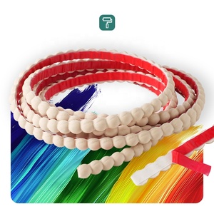 Moulures PVC modernes colorées, <span class=keywords><strong>demi</strong></span>-perles polies, moulures 3D effet perle, auto-adhésives, pour décoration murale, armoires, étagères, fenêtres, villas, hôtels - Product Image 1