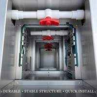 Kipas Exhaust Dinding 6ft Volume Udara Tinggi Tahan Korosi Dilindungi UV 400kW 380V Bilah Baja Tahan Karat Garansi 2 Tahun