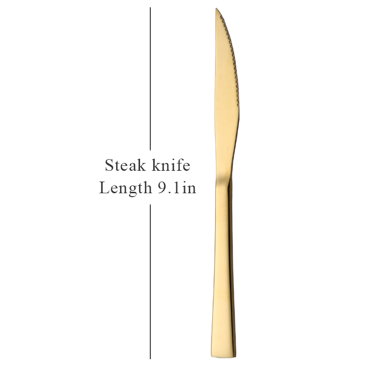 Coltello da bistecca dorato