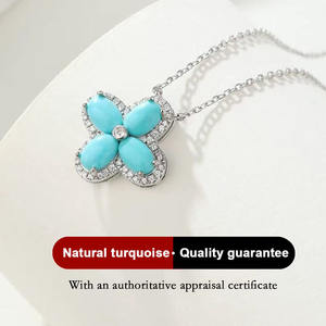 2025 nueva llegada buen proveedor delicado trébol turquesa pulsera cadena de eslabones clásica para regalo - Product Image 1