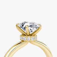 Bague de mariage solitaire à large bande personnalisée avec diamant de laboratoire taille ovale 0,5-3 carats, or massif 10K/14K/18K, certifiée IGI, clarté VVS CVD/HPHT