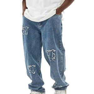 Pantalones vaqueros resistentes y elásticos para hombre, pantalones de trabajo y casuales, estilo holgado. - Product Image 1