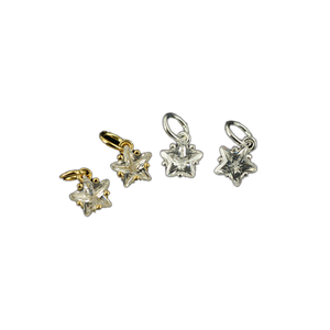 Pendentifs et breloques étoiles en zircon plaqué or 18 carats de haute qualité en argent sterling 925, accessoires de bijoux tendance pour femmes - Product Image 1